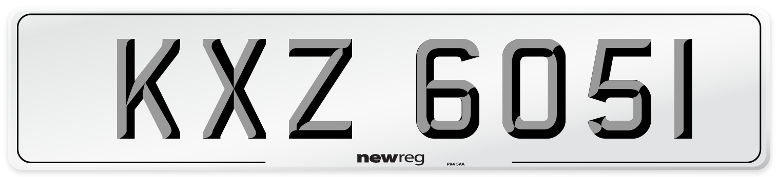 KXZ 6051 Number Plate from New Reg